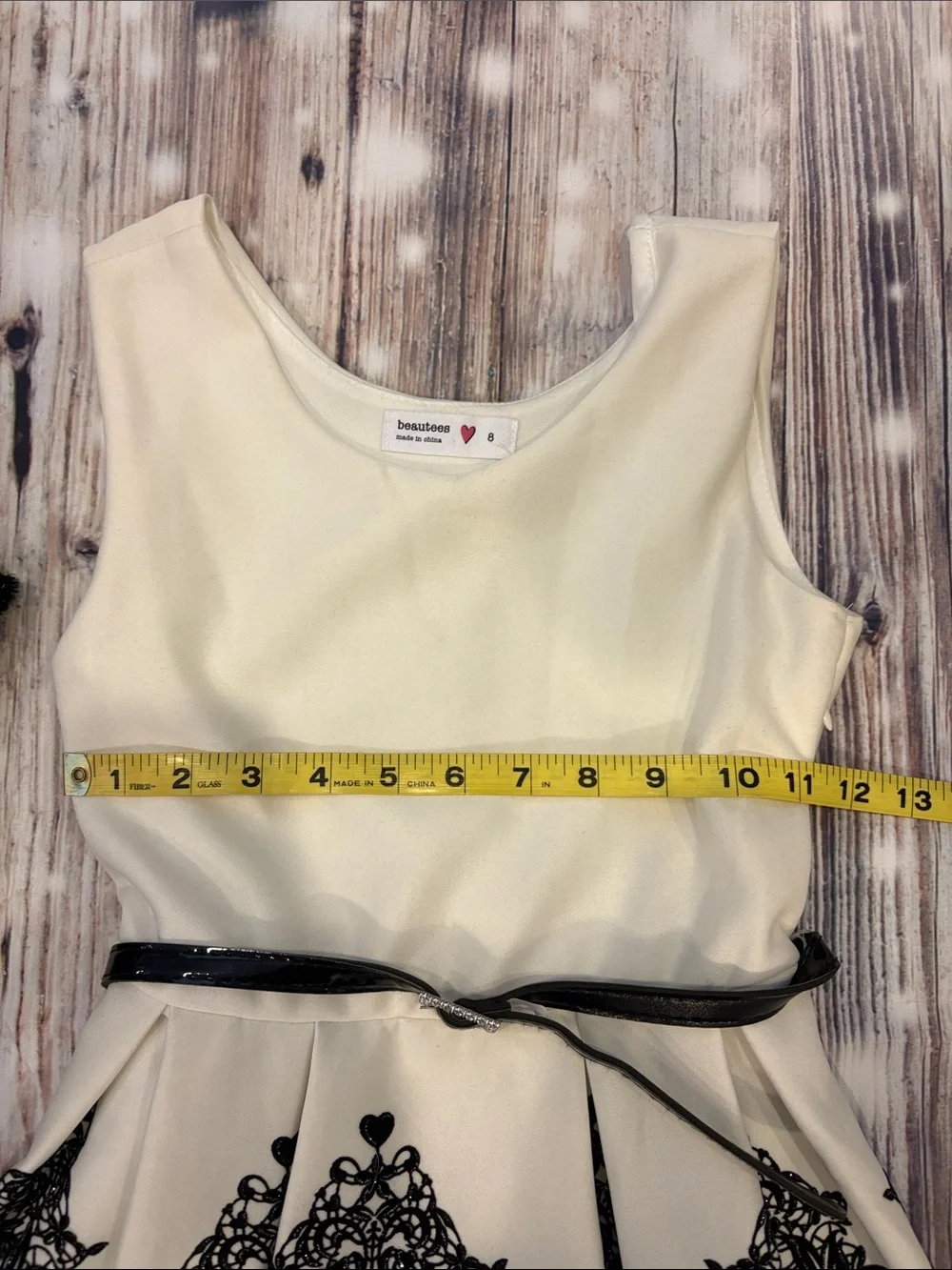 Kids, black and white party dress